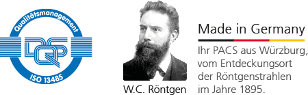 Ihr PACS aus Würzburg, vom Entdeckerort der Röntgenstrahlen im Jahre 1895.